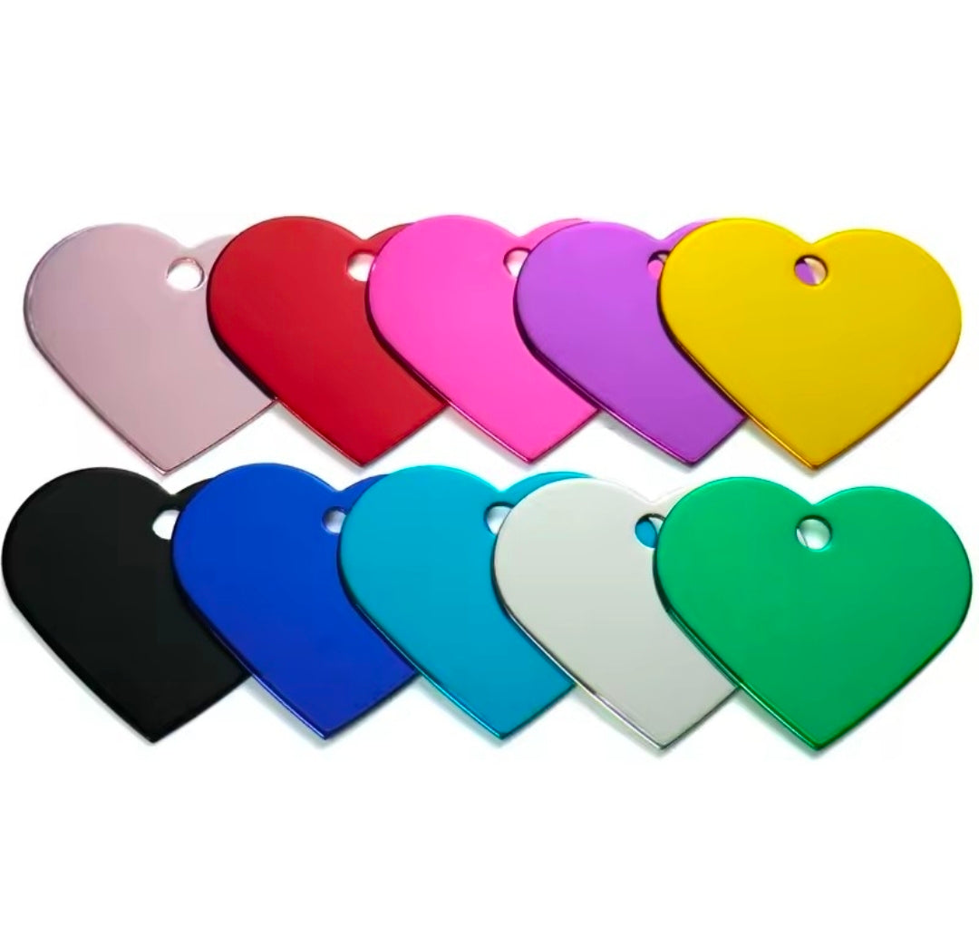 Large Heart Engraved Pet ID Tag