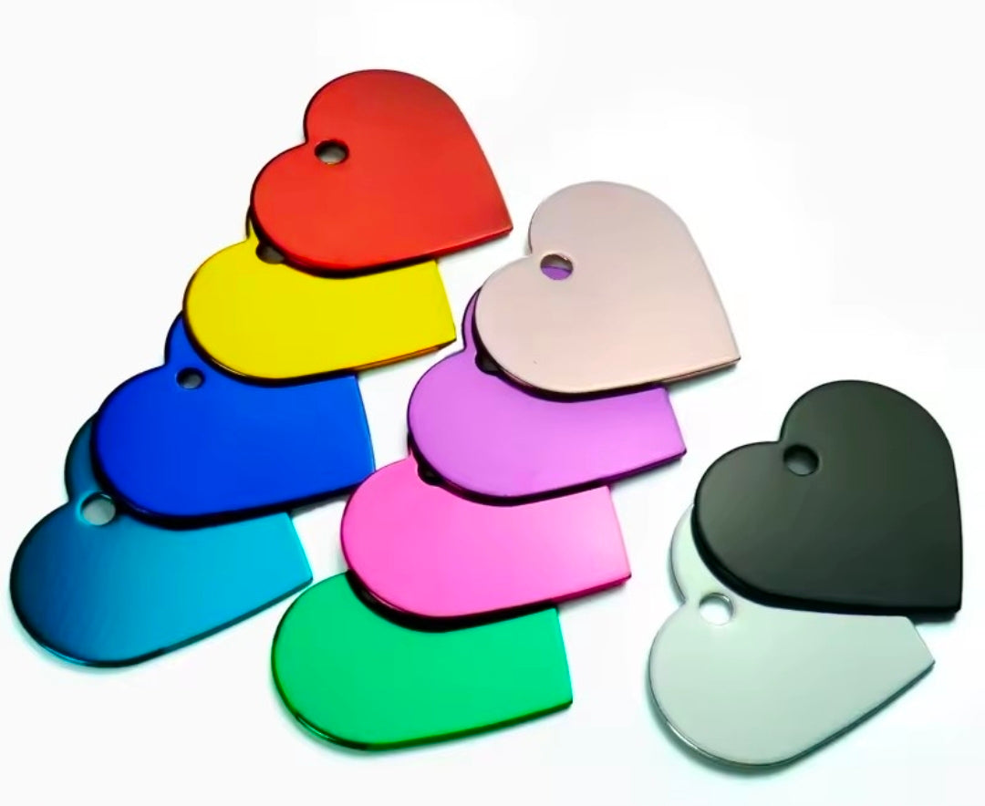 Large Heart Engraved Pet ID Tag