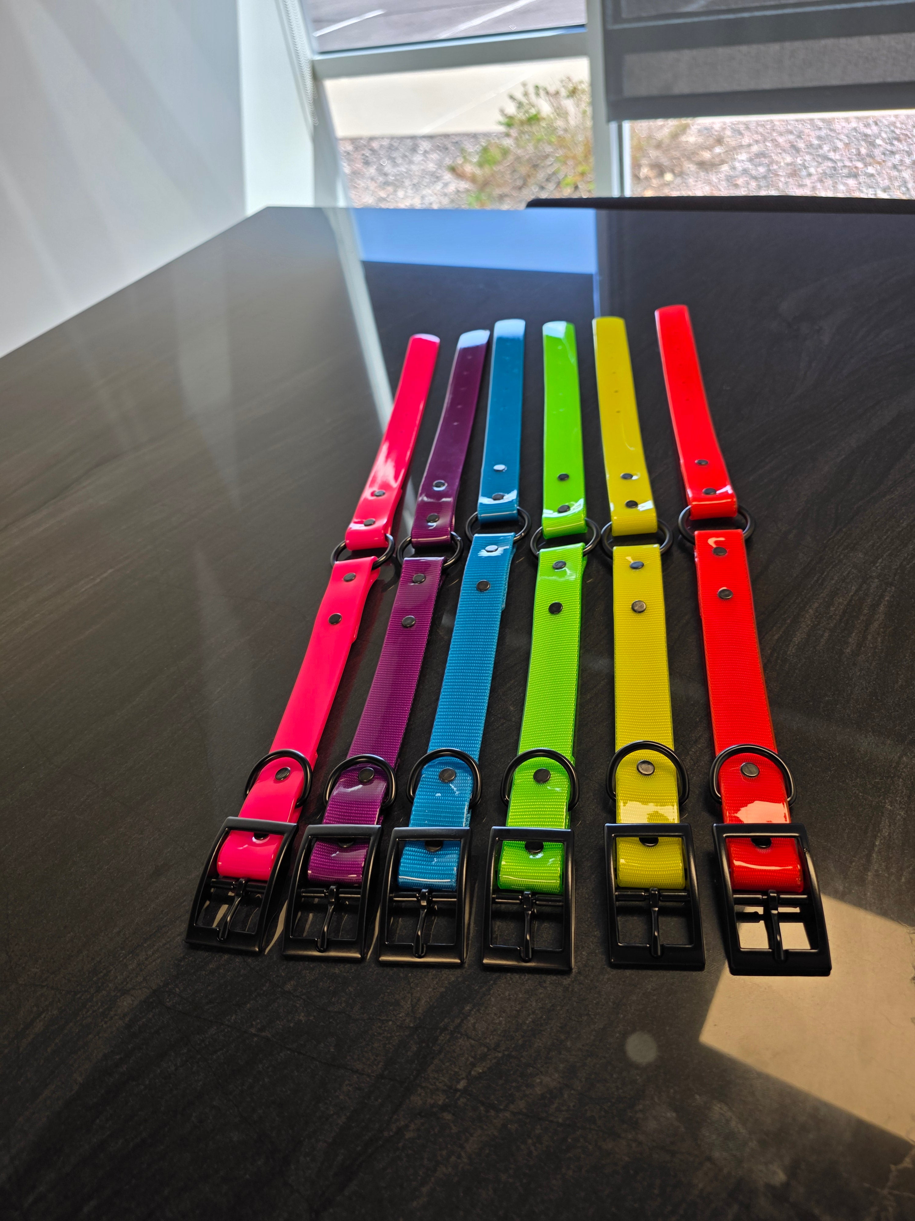 1" Center Ring Solid Biothane Collar