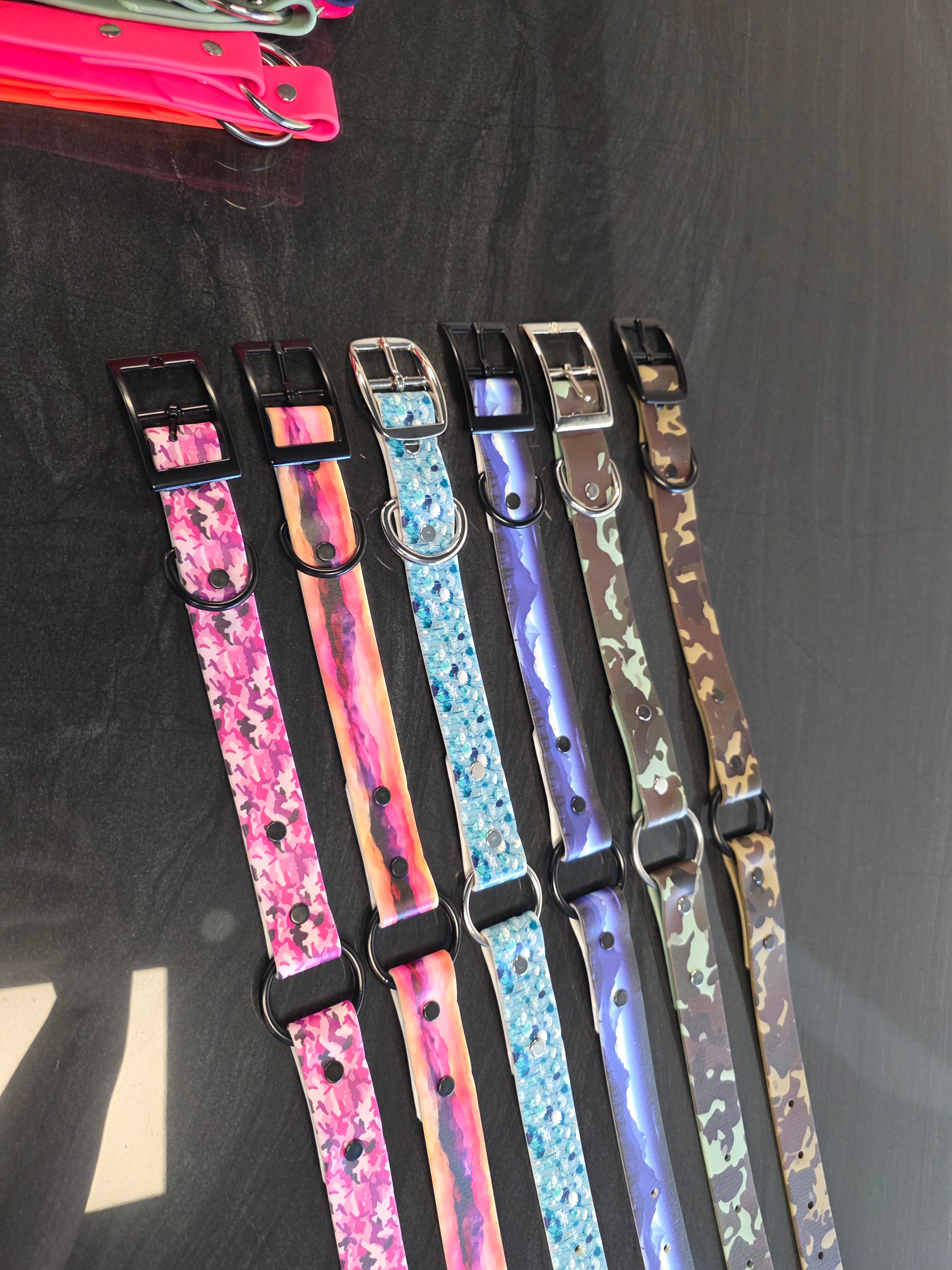 1" UV Printed Center Ring Biothane Collar